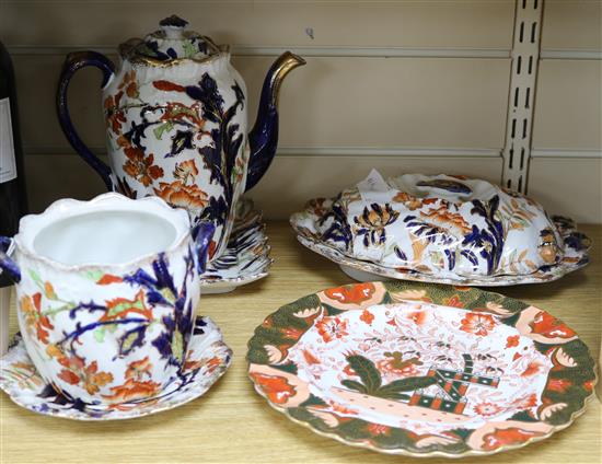 A Copeland Spode plate and Ridgeways ceramics